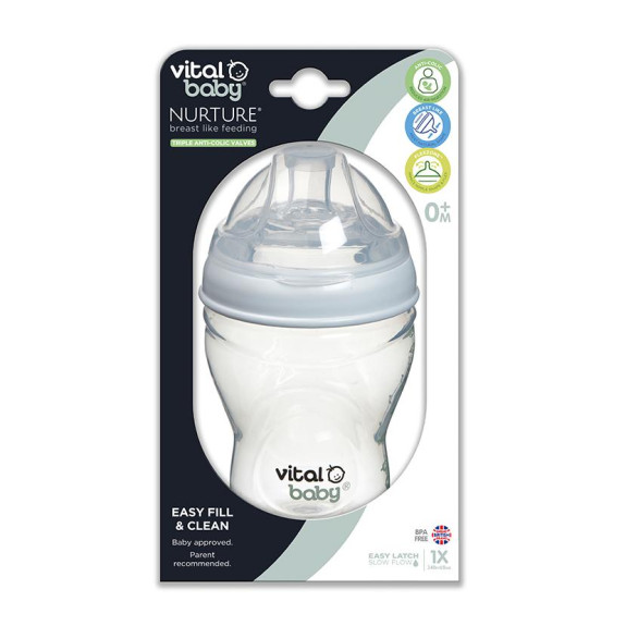 Vital baby NURTURE 240ml Breast-Like Feeding Bottle